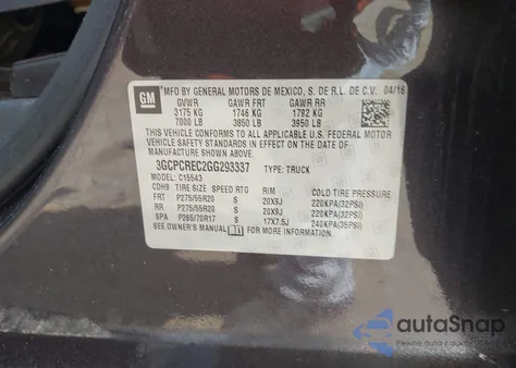 2016 Chevrolet Silverado C1500 Lt from USA, damaged, VIN 3GCPCREC2GG293337